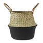 Seagrass Wicker Folding Storage Basket, Handmade Decorative Plant Pot Basket for Home Decor, 25.9 x 32 cm