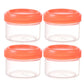 7 Pieces 60 mL Plastic Food Containers with Screw Lids, Stackable Freezer Safe Portion Pots for Snacks, Assorted Colours