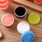 7 Pieces 60 mL Plastic Food Containers with Screw Lids, Stackable Freezer Safe Portion Pots for Snacks, Assorted Colours