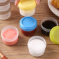 7 Pieces 60 mL Plastic Food Containers with Screw Lids, Stackable Freezer Safe Portion Pots for Snacks, Assorted Colours