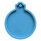 Christmas Ornaments Resin Molds, 1 Pcs Round Resin Ornaments Molds, Epoxy Pendant Casting Molds, Silicone Resin Molds for DIY Crafts Making Holiday Xmas Home Decor, 2.7 Inches blue