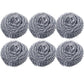 6 Pack Stainless Steel Scrubbers, Heavy Duty Curled Wire Scouring Pads for Dishes Pots Pans Ovens Grills and Sinks