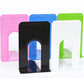 Metal Book Ends for Shelves, Heavy Duty Bookends for Office Home Kitchen Decorative, Nonskid Book Ends to Hold Heavy Books, 1 Pairs/2 Pcs, 5.71x4.92x6.61 5.71" x 4.92" x 6.61" pink/1 Pair