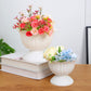 1.1L Thickened Round Bottom Plastic Flower Pot,18x13.5x18cm White Planter for Indoor and Outdoor Plants,Durable and Easy to Clean,Suitable for Various Decorative and Gardening Needs