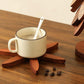 2 Pack Wooden Christmas Tree Trivets, Heat-Resistant Pot and Pan Coasters for Dining Table and Kitchen, Brown