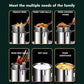 Stainless Steel Mini Deep Fryer Pot with Basket and Lid, Oil Strainer Pan for Tempura, Chips and Induction Cooking, Silver
