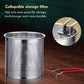 Stainless Steel Mini Deep Fryer Pot with Basket and Lid, Oil Strainer Pan for Tempura, Chips and Induction Cooking, Silver