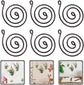6 Pcs Air Pineapple Pot Air Plant Hanger Holder,Plant Stands Hanging with Jute Ropes,Modern Plants Hanger Wall Metal Air Plants Stand,Air Plants Hook Air Shelf (Black Aluminum)