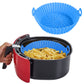 Air Fryer Silicone Liners, Air Fryer Silicone Baking Tray, Mini Air Fryer Tray, Round Small Air Fryer Liners, Silicone Reusable Airfryer Liners Accessories, Fryer Pot Baking Pan Blue