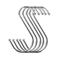 Stainless Steel S Hooks,Heavy Duty Hanging Hooks for Kitchen, Closet & Garage - Multi-Purpose Utility Hooks for Pots, Pans, Clothes, Towels & Organizers,Rust-Resistant,Space Saving Hangers Silver