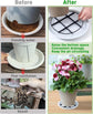 Plant Saucer Drainage Rack Stand,21Pcs 3 Size Flower Pot Level Feet Elevator Support Holder,Plant Stands for Flower Pot Prevention Drainage,Reusable Mesh Pad,Raises Protector Plant Trivet