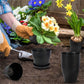 Pots for Plants, 8 Pack 4.8 inch Plastic Planters with Multiple Drainage Holes and Trays - Plant Pots for All Home Garden Flowers Succulents (White) 4inch-Black1