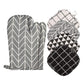 2 Pieces Oven Mitts and Grill Gloves, Non-Slip Cooking Gloves for Baking, Grilling and Everyday Kitchen Use, Grey