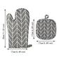2 Pieces Oven Mitts and Grill Gloves, Non-Slip Cooking Gloves for Baking, Grilling and Everyday Kitchen Use, Grey