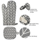 2 Pieces Oven Mitts and Grill Gloves, Non-Slip Cooking Gloves for Baking, Grilling and Everyday Kitchen Use, Grey
