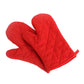 2 Pieces Oven Mitts and Grill Gloves, Non-Slip Cooking Gloves for Baking, Grilling and Everyday Kitchen Use, Red