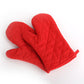 2 Pieces Oven Mitts and Grill Gloves, Non-Slip Cooking Gloves for Baking, Grilling and Everyday Kitchen Use, Red