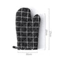 2 Pieces Oven Mitts and Grill Gloves, Non-Slip Cooking Gloves for Baking, Grilling and Everyday Kitchen Use, Black