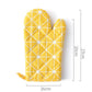 2 Pieces Oven Mitts and Grill Gloves, Non-Slip Cooking Gloves for Baking, Grilling and Everyday Kitchen Use, Yellow