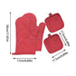 4 Pcs Oven Mitts and Pot Holders, Oven Glove High Heat Resistant 500 Degree, Long Oven Mitts with Recycled Cotton Infill and Silicone Non-Slip Surface for Baking, Kitchen, Cooking 11.8×6.7 in Black