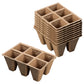 30 Cells Peat Pots Seed Starter Trays 5 Packs Biodegradable Seedling Pots Germination Trays Organic Plant Starter Kit C