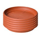 6 Pack Plant Saucer Tray 3.6 inch, Heavy Duty Plastic Pot Plant Drip Trays Saucers for Indoors Outdoor, Plant Water Tray for Planters 4" Brown