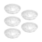 5 Pack Clear Plastic Plant Saucers Drip Trays Plant Plate Dish for Indoor Planters Flower Pots, 10 inch B