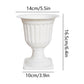 White Urn Planter Flower Pots, Classic Plastic Tall Planter, Wedding Party Porch Front Door Decorative 2 Pack A
