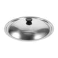 Stainless Steel Pot Lid for Kitchen Easy Clean Universal Pan Cover with Sturdy Handle 11.8 Inches Silver