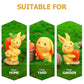8Pcs Resin Craft Rabbit Miniatures Yellow Bunny Figurines for Home Garden Easter Decoration