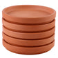 Chocolate Red Clay Flower Pot Tray for Indoor Outdoor Use 5Pcs