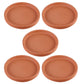Chocolate Red Clay Flower Pot Tray for Indoor Outdoor Use 5Pcs