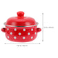 Red Enamel Pot - Daily Use Cookware for Kitchen, Versatile and Easy to Clean