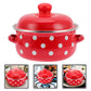 Red Enamel Pot - Daily Use Cookware for Kitchen, Versatile and Easy to Clean