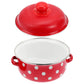 Red Enamel Pot - Daily Use Cookware for Kitchen, Versatile and Easy to Clean