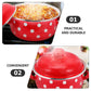 Red Enamel Pot - Daily Use Cookware for Kitchen, Versatile and Easy to Clean
