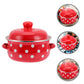 Red Enamel Pot - Daily Use Cookware for Kitchen, Versatile and Easy to Clean