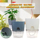 Self Watering Planter, 4 Inch Self Watering Pots for Indoor Plants, Self Watering Planters with Wick Rope for All House Herbs, Plants, Violets and Dahlias White