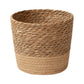 Woven Seagrass Plant Basket, Flower Pots Home Boho Decor, Storage Picnic Grocery Straw Bag for Plant Artificial Tree - 5.5×8.7×6.29