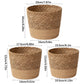 Woven Seagrass Plant Basket, Flower Pots Home Boho Decor, Storage Picnic Grocery Straw Bag for Plant Artificial Tree - 5.5×8.7×6.29