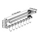 Kitchen Organization and Storage Rack, Wall Mounted Pots and Pans Rack, Stainless Steel Metal Wall Shelf with Hooks for Hanging Pots and Pans for Kitchen Bathroom Bedroom Pantry 40 * 9 * 9cm/15.75 * 3.54 * 3.54inch S_ilver