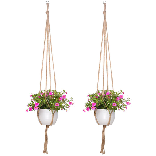 2 Pack 48 Inches Plant Hanger Flower Pot Plant Holder for Indoor Outdoor Decorations, Large, 4 Legs