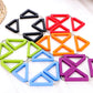 6pcs Silicone Mat Expandable Hot Pot Holder with Stainless Steel Frame for Home Kitchen Heat Resistant Insulated Hot Pads