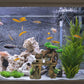 Aquarium Decorations Fish Tank Ornaments House on Terrace with Tree Root Resin Handicrafts for Betta Fish