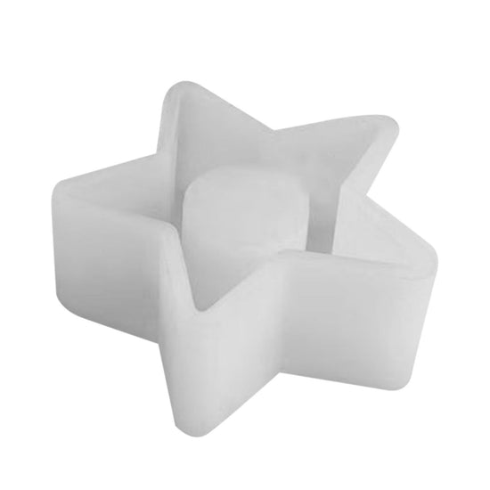 Candle Holder Resin Molds Silicone , Pentagram Heart Resin Molds, Candle Holders Epoxy Mold for Home Decoration