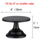 Black Dessert Holder Cookie Pedestal Stands Metal Trays for Desserts Round Gothic Serving Plate for Birthday  7.87 Inch / 20cm