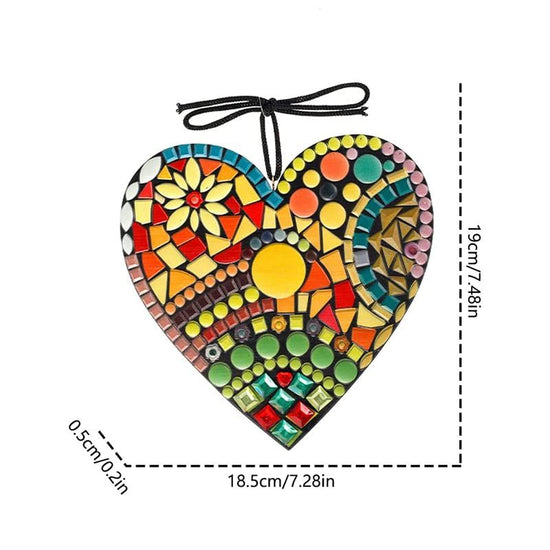 Garden Heart Sculpture Decor Colorful Resin Love Decoration Love Pendant Craftsmanship Unique Love Hoisting Outdoor Garden