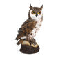 Owl Decor Statue Resin Fake Owl Sculpture for Home,Living Room Owl Outdoor Garden Decoration (Brown)