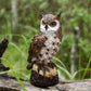Owl Decor Statue Resin Fake Owl Sculpture for Home,Living Room Owl Outdoor Garden Decoration (Brown)