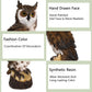 Owl Decor Statue Resin Fake Owl Sculpture for Home,Living Room Owl Outdoor Garden Decoration (Brown)